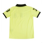 Philipp Plein Junior Yellow Black Polo Neckline Top Cotton for boys