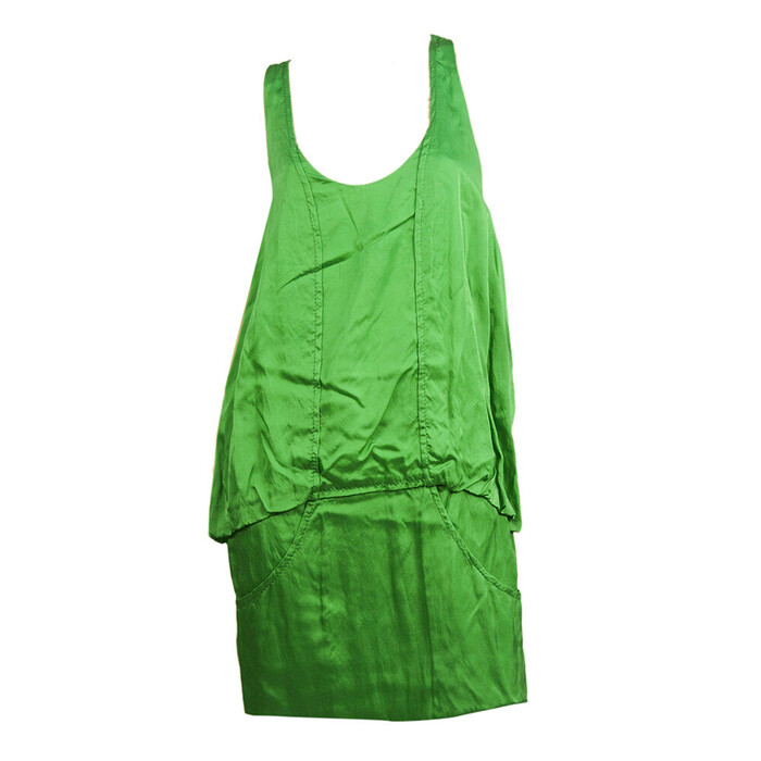 Stella McCartney Green Sleeveless Racer Back Tank Mini Length dress size 40