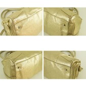 Sonia Rykiel Gold Leather Large Satchel Tote Shopper Handbag superb!