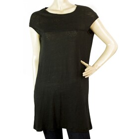 Neil Barrett Black 100% Linen Relaxed Oversize Style Blouse Long Top Size XS