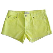 7 For All Mankind Cut off Colored Denim Jeans Shorts size 28 in yellow!