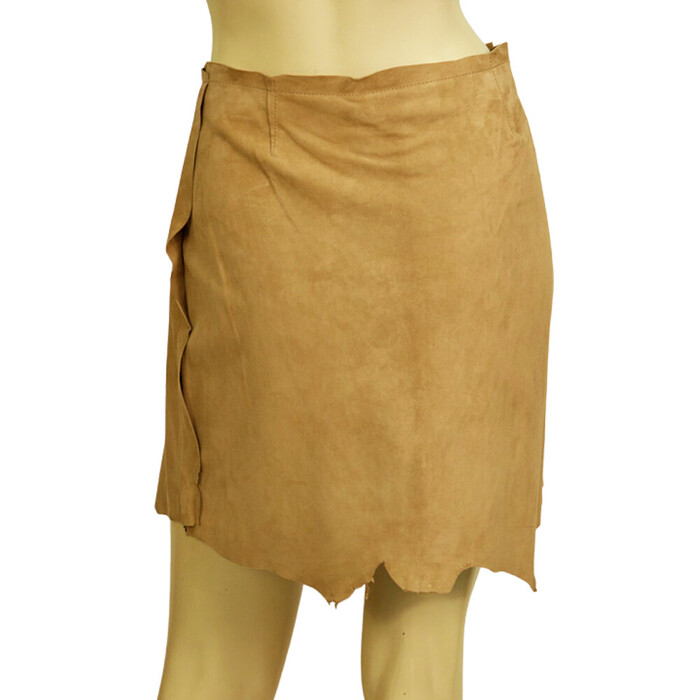 NTW Dolce Gabbana D & G Above knee mini belted beige suede goatskin skirt  Sz 40