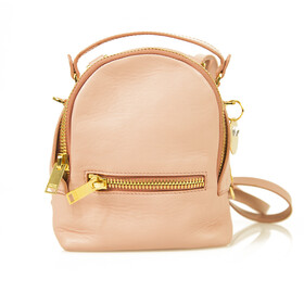 Sophie Hulme Pink Leather Mini Wilson Backpack w gold hardware Retailed at $900