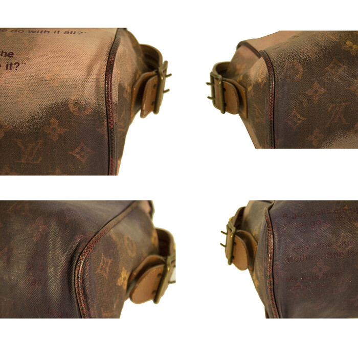 Louis Vuitton Monogram Canvas Karung Trim Richard Prince Graduate Jokes Bag