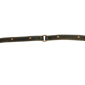 Louis Vuitton Black Leather Pyramid Studded Long Double Wrap Thin Skinny Belt