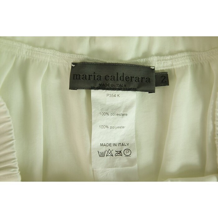 Maria Calderara Off White Elastic Waist Pockets Pants Trousers - size IT 2