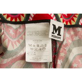 Missoni Multicolor Pattern Red Waves Cotton Blend Summer Trousers Pants Size 40
