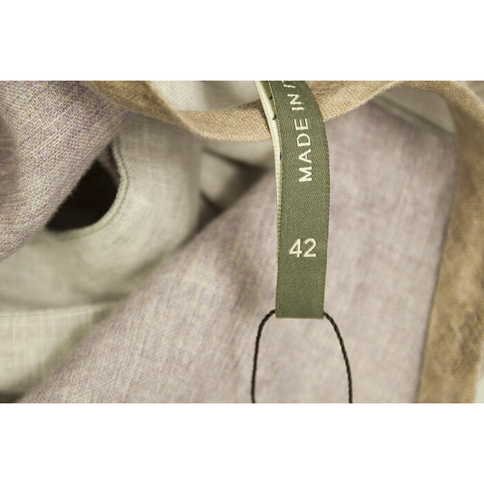 SophiStique Earthly Hues Linen Long Sleeves Pockets Dress size 42