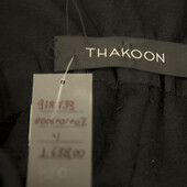 Thakoon Black Lambskin Leather & Angora Wool Paper Waist Mini Skirt Size 4