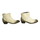 Zadig & Voltaire Teddy White Snakeskin Leather Ankle Boot Booties Shoes 36