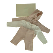 Marie Chantal Pink Cashmere Girl Set Trousers & Hoodie White Bodysuit size 6 M