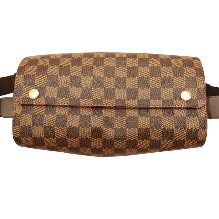 Louis Vuitton Naviglio Ebene Damier Canvas Unisex Messenger Top Flap Zipper Bag