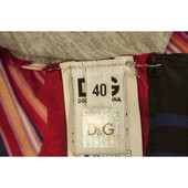 Dolce & Gabbana gray Front Multicolor Silk back Sleeveless Tank Top size 40