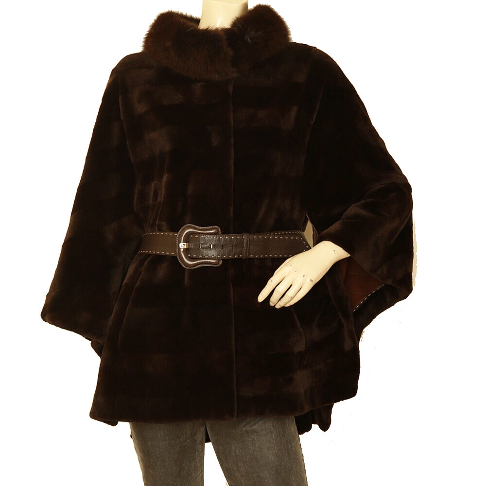 Brown Leather Fendi Coat