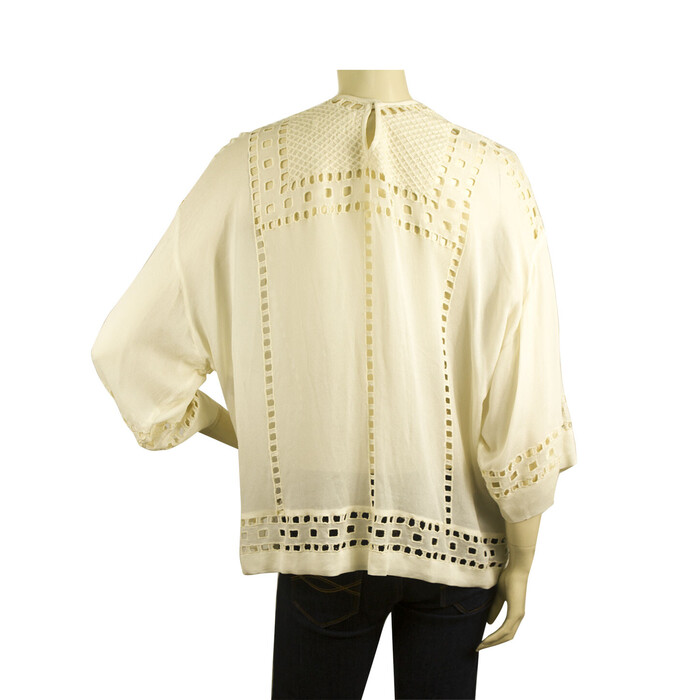 Isabel Marant Etoile Vanilla Crean Lace Tunic 3/ 4 Sleeves Blouse Top size 38