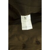 .It Ochre Brown Genuine Real Leather Scalloped Bronze Buttons Jacket Size 44