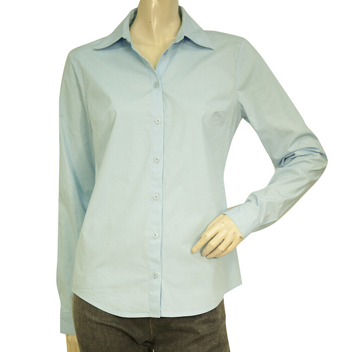 Michael Kors Light Blue Collared Button Down Front Shirt Top size S