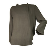 Crossley Anthracite Gray Viscose Side Button Closure Blouse Top size M