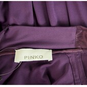 Pinko Purple Draped Empire Waist Beads Sequins Sleeveless Knee Dress sz L