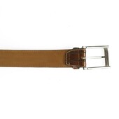 JOOP! Brown Croco Embossed Men's Leather Belt w. Silver Tone Buckle size 95