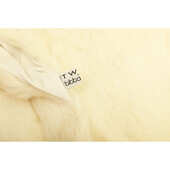 TWICE by Tittaporta white rabbit fur long length style fur jacket coat size 44