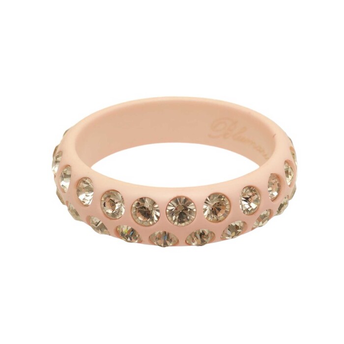 Blumarine Women's wide Pink Crystals Studded Strass Shiny bangle bracelet