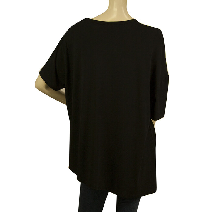 Neil Barrett Black Asymmetric Relaxed Oversize Style Long T-Shirt Top Size S