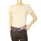 Missoni Woman's Purple Canvas w. Logo pattern Double Ring Waist BELT One Size