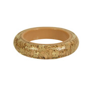 Louis Vuitton beige with gold Inclusion resin sequins bangle bracelet