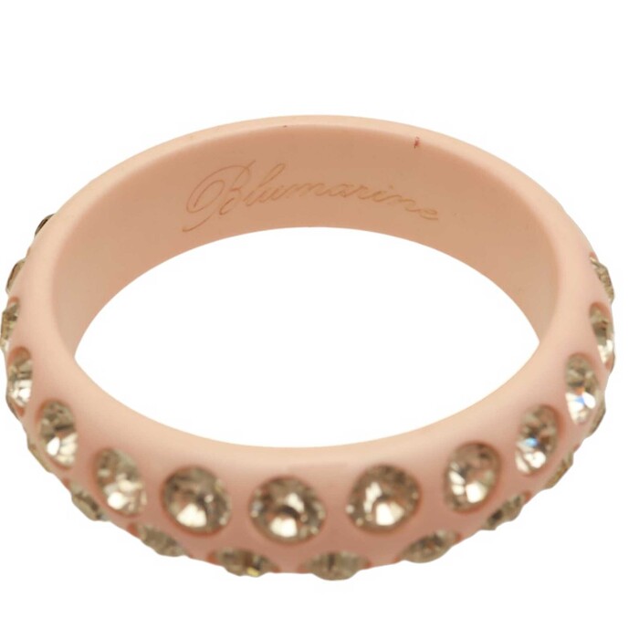 Blumarine Women's wide Pink Crystals Studded Strass Shiny bangle bracelet