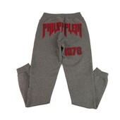 Philpp Plein junior Sweatpants Trousers Gray and red for Boys 14-15 years old