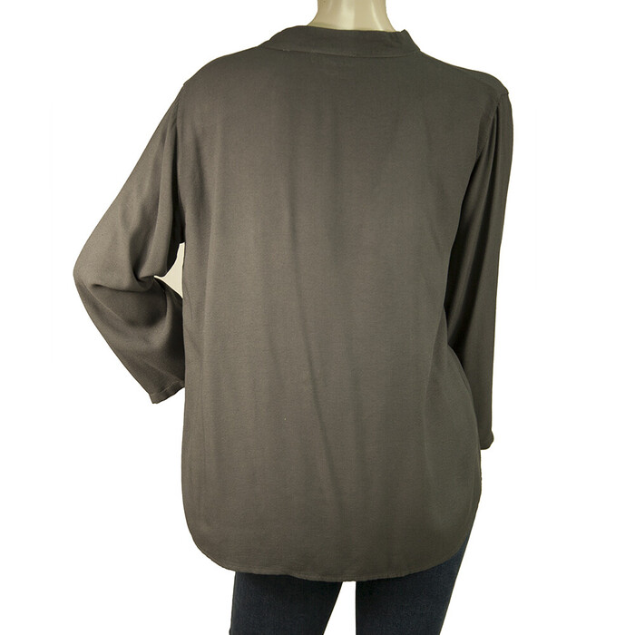 Crossley Anthracite Gray Viscose Side Button Closure Blouse Top size M