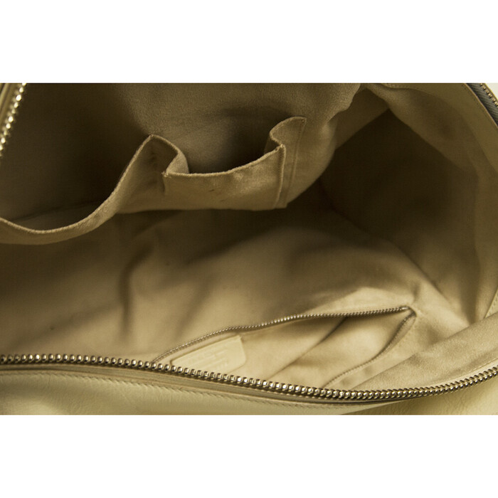 Salvatore Ferragamo cream & yellow leather plus snakeskin tote shopper bag