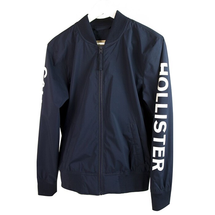 Hollister Blue Logo Sleeve Lightweight Men's Zipper Jacket size XS