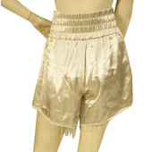 IANUA Champagne Gold Shiny Distressed Party Clubwear Shorts Trousers Pants S