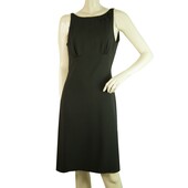 Moschino Cheap & Chic Black Knee Length Sleeveless Woolen Dress Sz 40