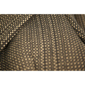 Prada Brown, Beige & Black Tweed Virgin Wool below the knee Coat with bow sz 42
