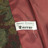 Mariano Rubinacci for RITSI Paisley One Button Blazer Wool Silk Jacket 42