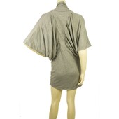 Sass & Bide Light Gray Woolen Mini Dress Sz 40 Eur w. Dolman Sleeves US 4