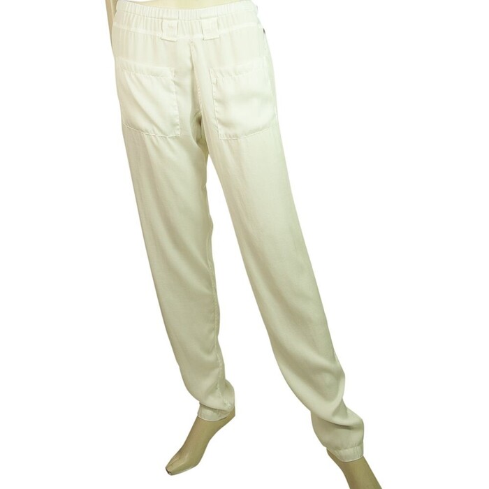 Maria Calderara Off White Elastic Waist Pockets Pants Trousers - size IT 2