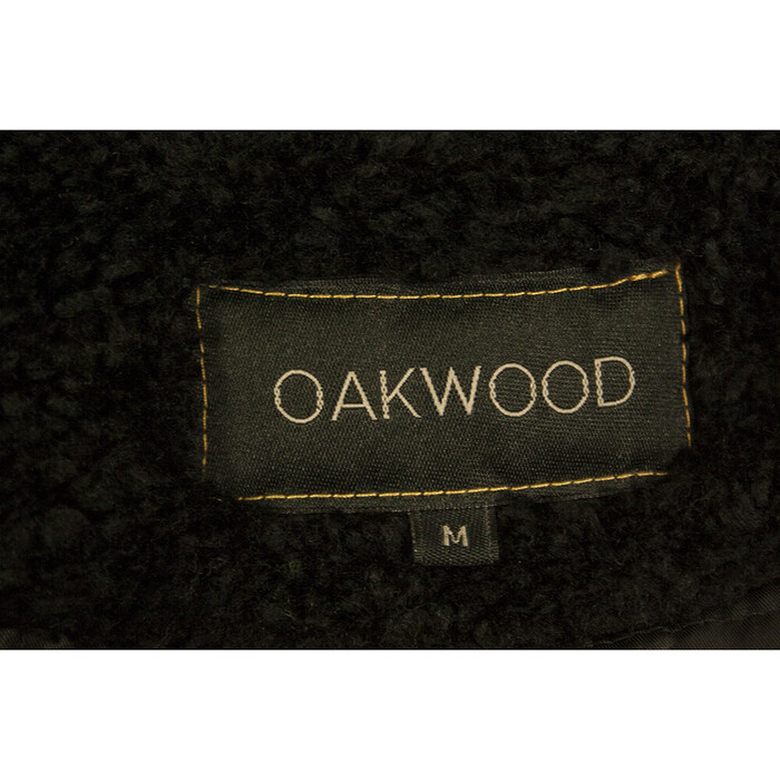 Oakwood Black Acrylic Snap Button Front Warm Winter Knee Length Coat size M