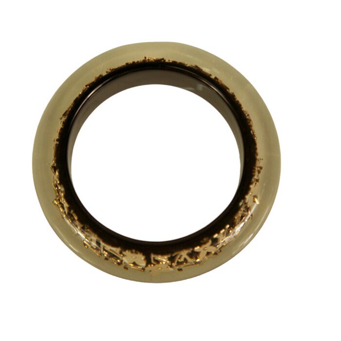 Louis Vuitton black with gold Inclusion resin sequins bangle bracelet