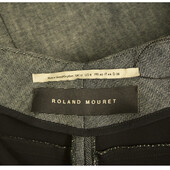 Roland Mouret Gray Black Denim Front Zipper Mini Length Skirt Jeans Fr 40, It 44