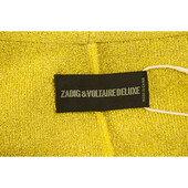 Zadig & Voltaire Deluxe Verone Metallic Yellow Long Cardi Cardigan Jacket size S