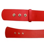 Alexander McQueen Red Leather Snap Button Women's Waist BELT Size S