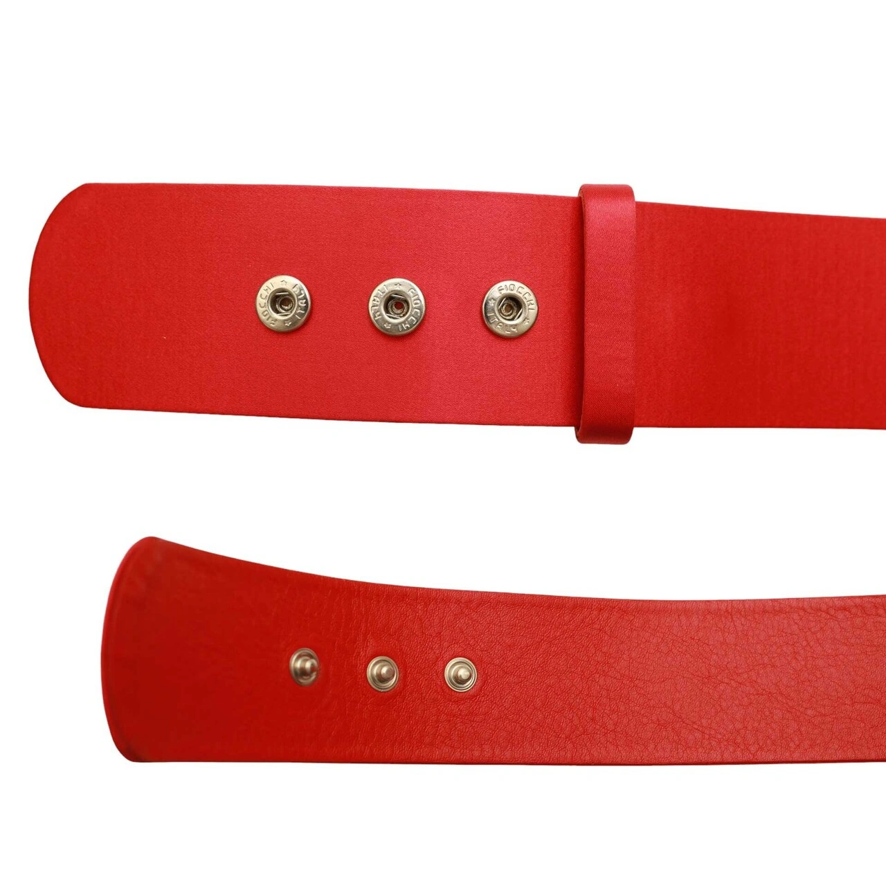 ベルト ALEXANDER MCQUEEN Woman Belt Red 8153011HB77 6408 Alexander McQueen Red Leather Snap Button Women's Waist BELT