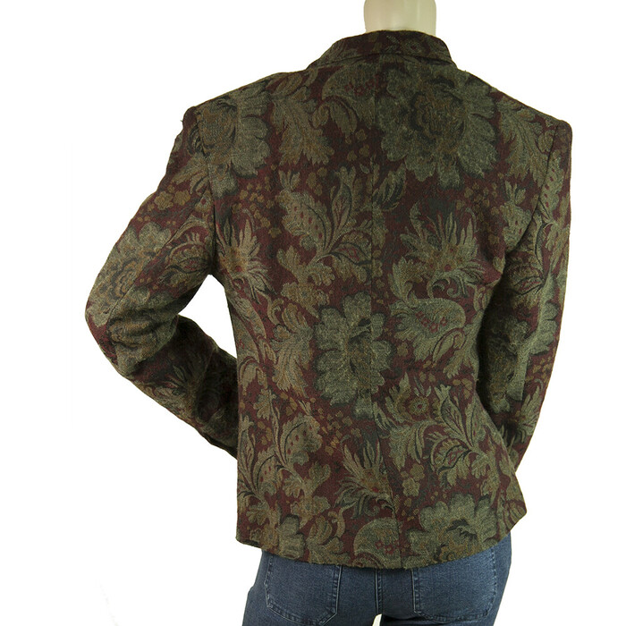 Mariano Rubinacci for RITSI Paisley One Button Blazer Wool Silk Jacket 42