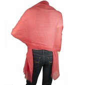 MCM Fuchsia Cashmere Wool Large Scarf Pashmina Shawl