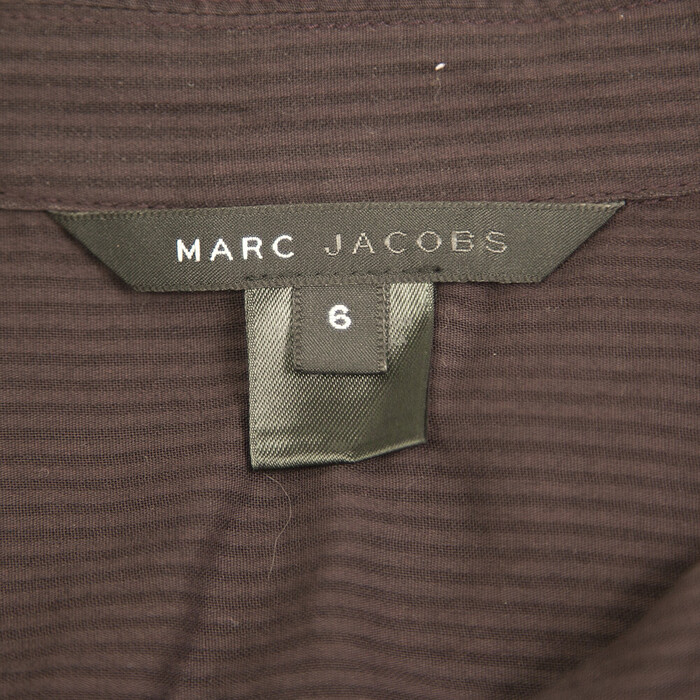 Marc Jacobs Burgundy Striped Cotton Tunic Shirt Top Blouse w. Buttons size 6