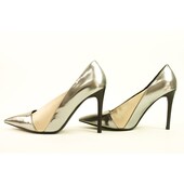 SEE by CHLOE Silver Pointy Heels Size 37 pumps